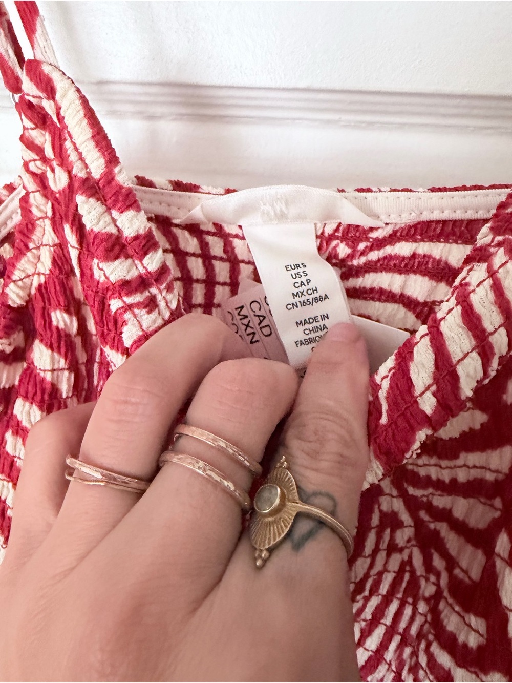 NWT H&M SMOCKED STRAPPY DRESS - Picture 3 of 4